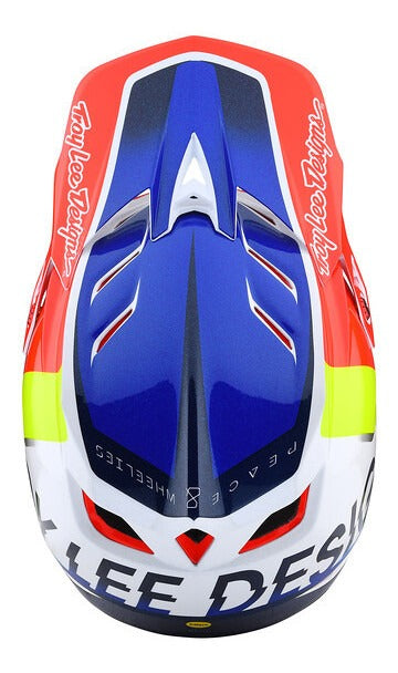 Casco Troy Lee Designs D4 Composite Qualifier White / Blue
